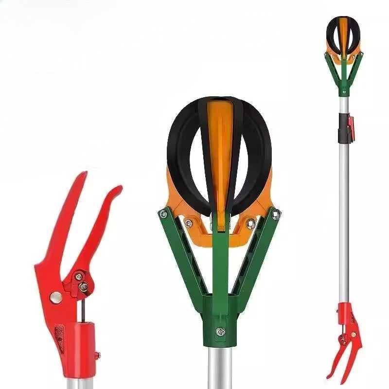 Frugano Pro Obstpflücker Greifer | 3-Klauen Fangkorb | Aluminium Teleskopstange