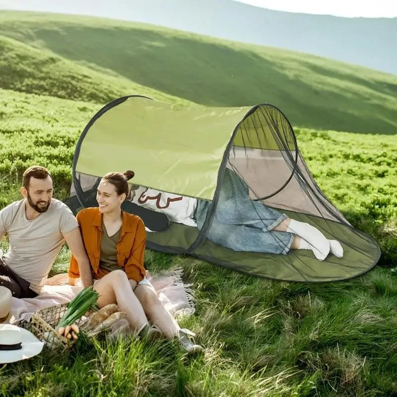 Nexora Pop-Up Moskitonetz Zelt für 1 Person | Faltbar & Tragbar | UV-Schutz & Belüftet für Camping & Bett