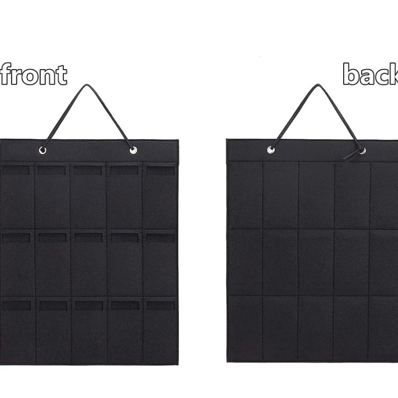 GlasSpace Organizer | Wall-Mounted Glasses Holder | Foldable Storage Bag for Sunglasses | Space-Saving & Dustproof | 42 × 38 cm