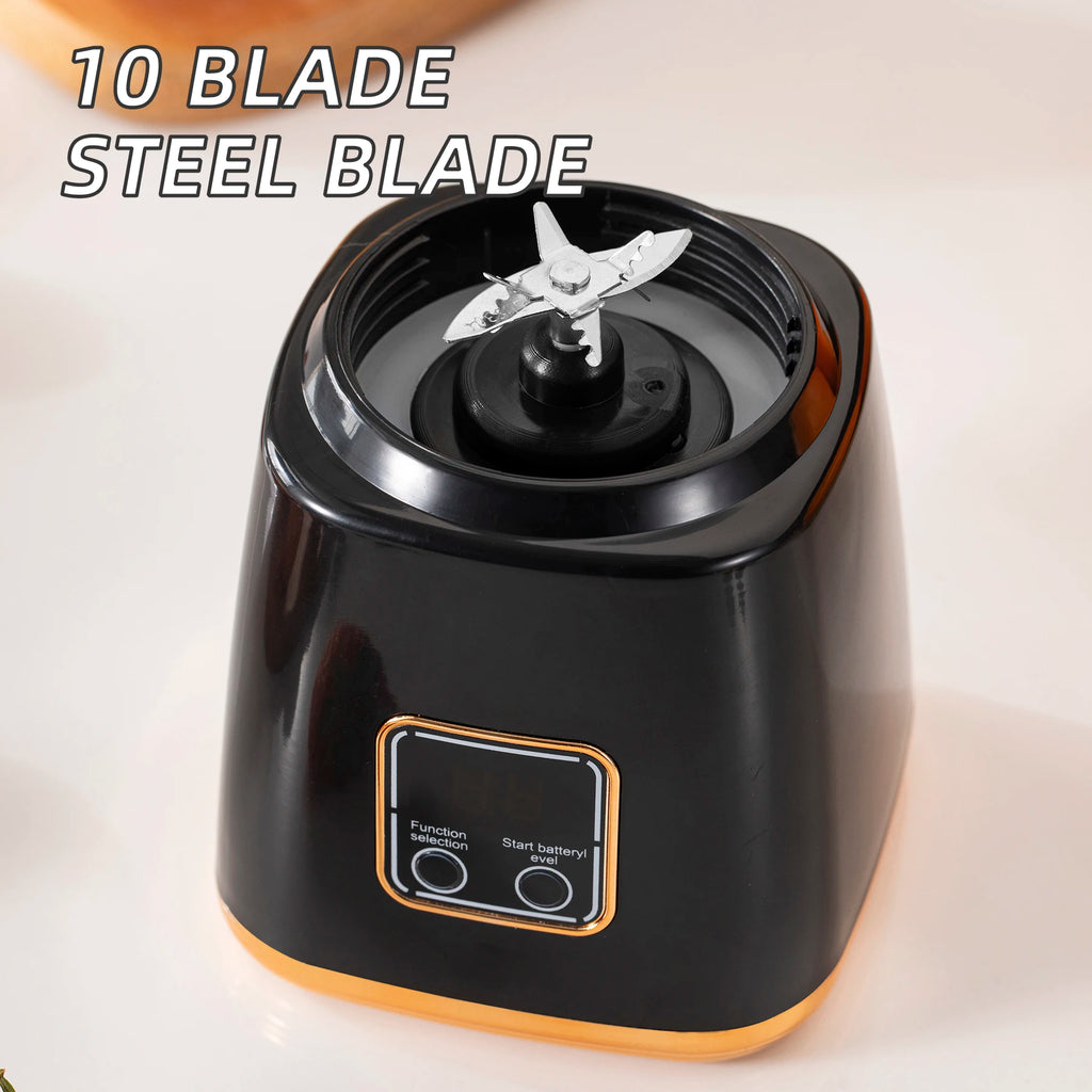 Blendiva Tragbarer Mini-Smoothie-Mixer | 7,4 V | LED-Display | USB wiederaufladbar | 23,5 cm