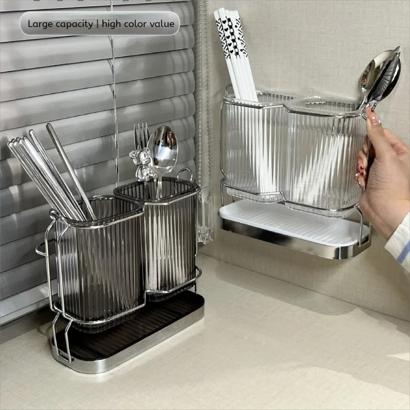 Culinora | Küchenutensilienhalter Wandmontage | Abnehmbar | Große Kapazität | Rostbeständiges Design