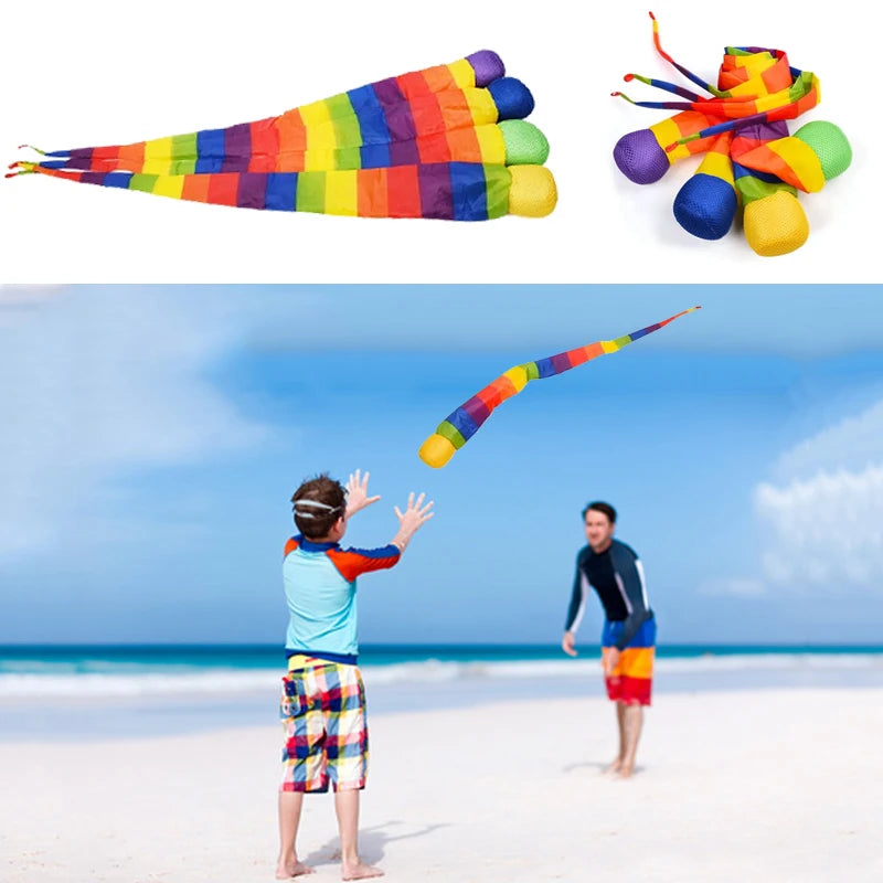 ColorBounce Regenbogen-Schwanzball | Weicher Stoffball 8 cm | Eco-Friendly Sandbag für Kinder & Sensorisches Training