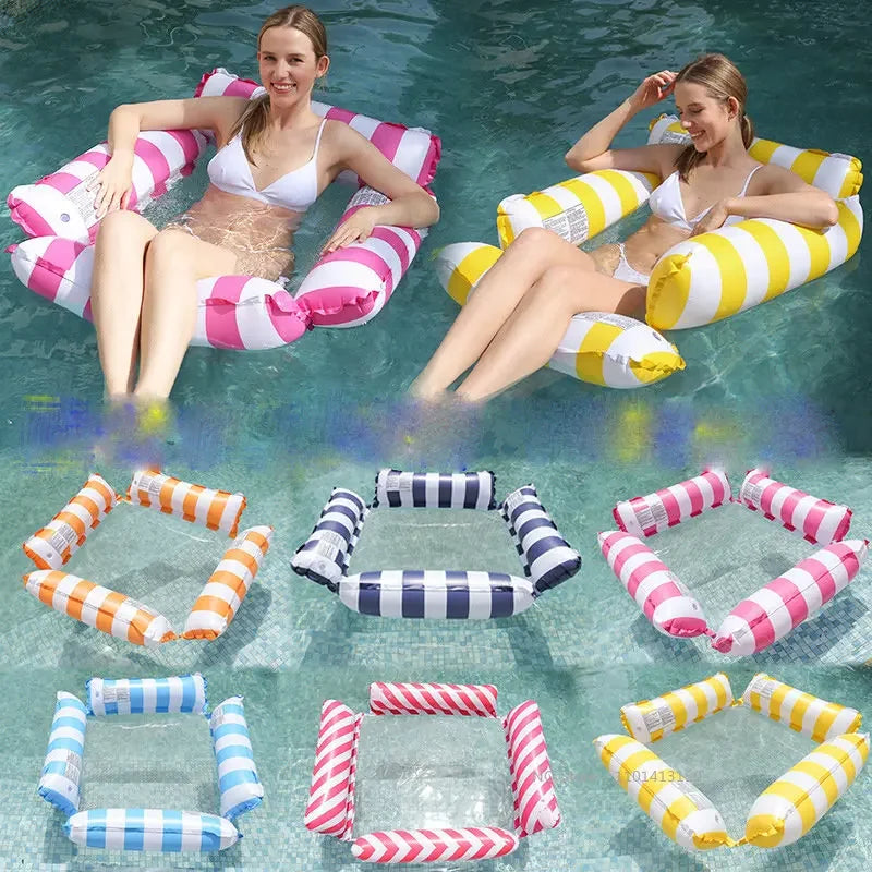 Aquavivo Wasserhängematte Liege | Aufblasbar | PVC | Pool & Strand Schwimmliege