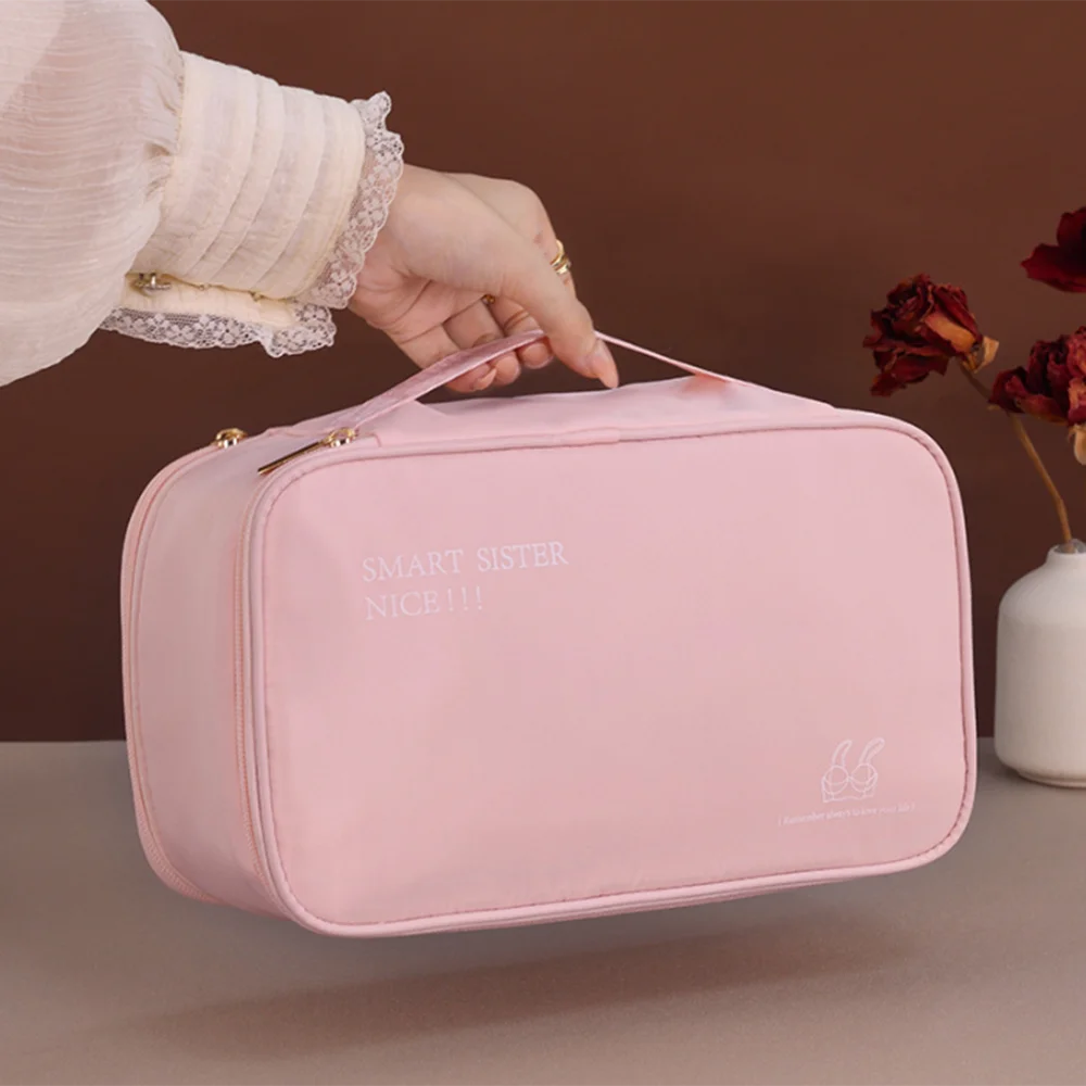IntimaLux Tragbarer Doppel-Lingerie Organizer | Nylon Aufbewahrungsbox | Reise & Zuhause