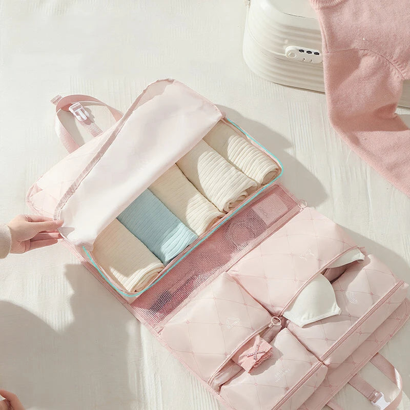 TravelSort 7-in-1 Reise-Organizer für Kleidung und Unterwäsche – Mehrlagige Packtasche mit großem Stauraum für Koffer und Geschäftsreisen