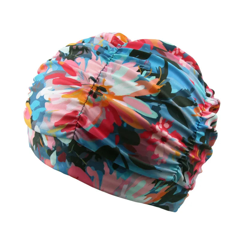 AquaLisse Damen Badehaube für lange Haare | Elastisch & Faltbar | Glattes Komfortdesign