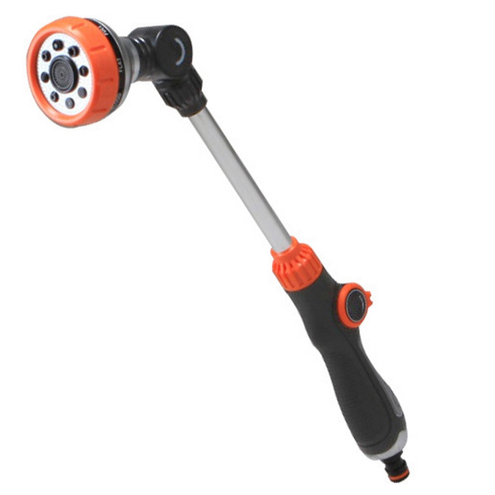 AquaVero | Gartenbrause mit 8 Sprühmodi | 180° Drehkopf | Ergonomischer Softgriff | 47 cm