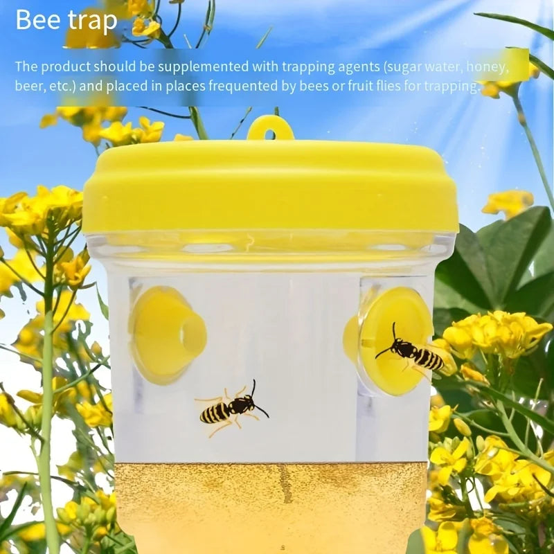 EcoTrap Durchsichtige Outdoor-Insektenfalle | Kunststoff | Effektiv gegen Fruchtfliegen & Wespen | Transparent zur einfachen Kontrolle