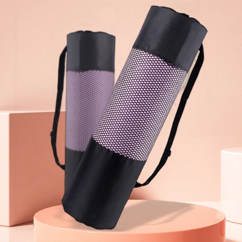 FlexCarry Active Yogamatten Tasche | Atmungsaktives Mesh | Oxford Gewebe | Schwarz