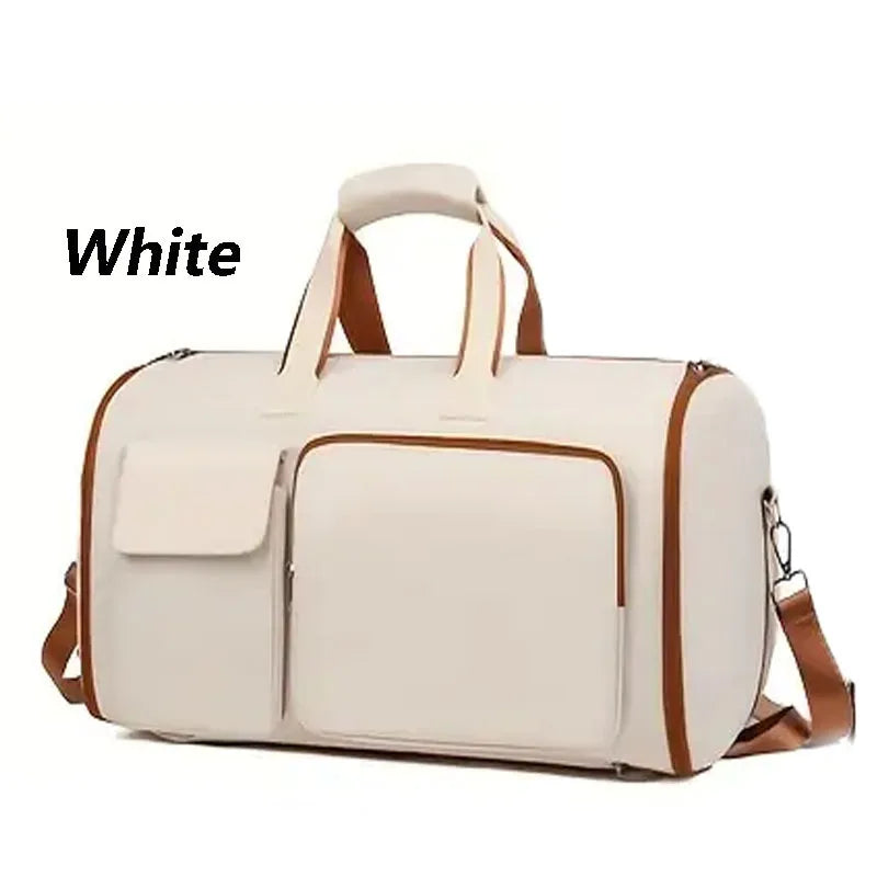 TravelEase Kleidersack Reisetasche 2-in-1 | Faltbar & Knitterfrei | Oxford Stoff | 20–35L