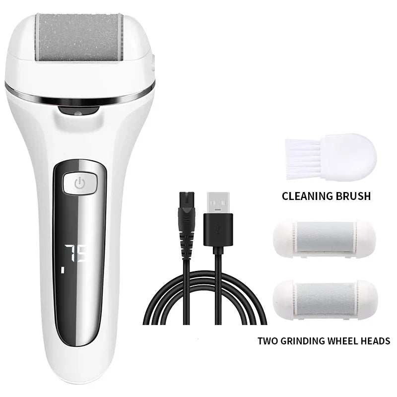 Electric Callus Remover Pediluxe Pro | With 3 Grinding Heads, LED & LCD | Rechargeable & IPX7 Waterproof | For Smooth & Well-Groomed Feet