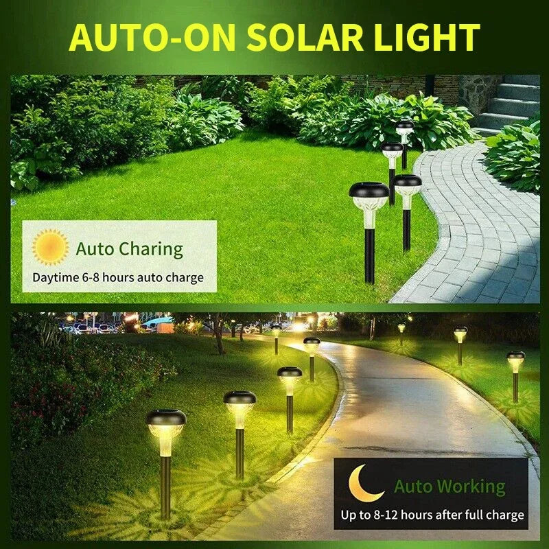 Solavelle | Solar-Gartenleuchte | Bauhinien-Blütenmuster | Wetterfest | LED-Wegeleuchte | 30 cm