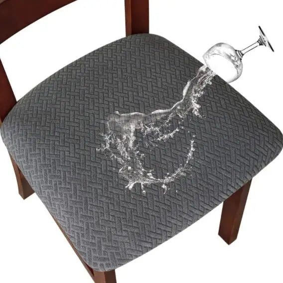 CasaLino | Waterproof Chair Seat Covers | Elastic & Washable | Checked Design | 4 Variants | For Kitchen & Dining Room