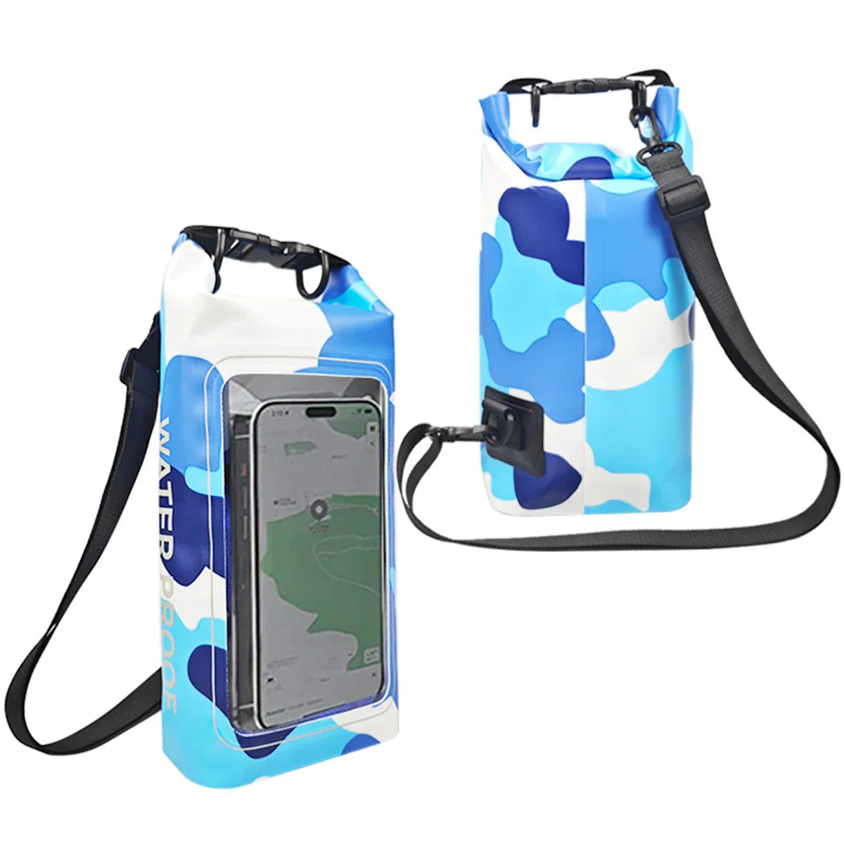 AquaVault Waterproof Dry Bag 2L | With Touchscreen Window | Outdoor Bag for Kayaking, Trekking & Water Sports