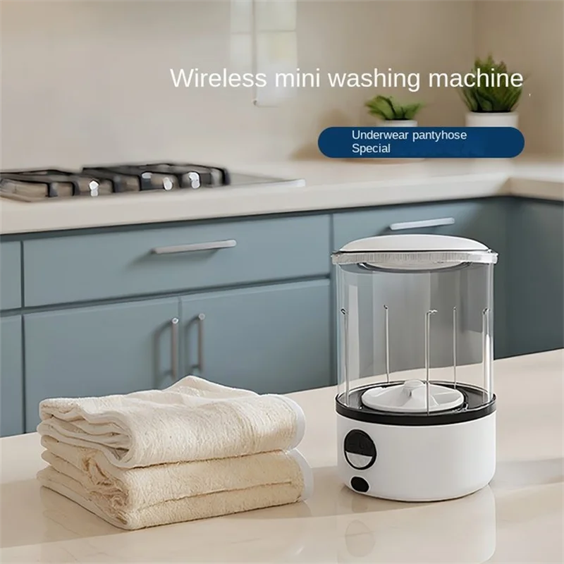 AquaMini Tragbare Mini-Waschmaschine | Vollautomatisch | 2 L Fassungsvermögen | LED-Anzeige