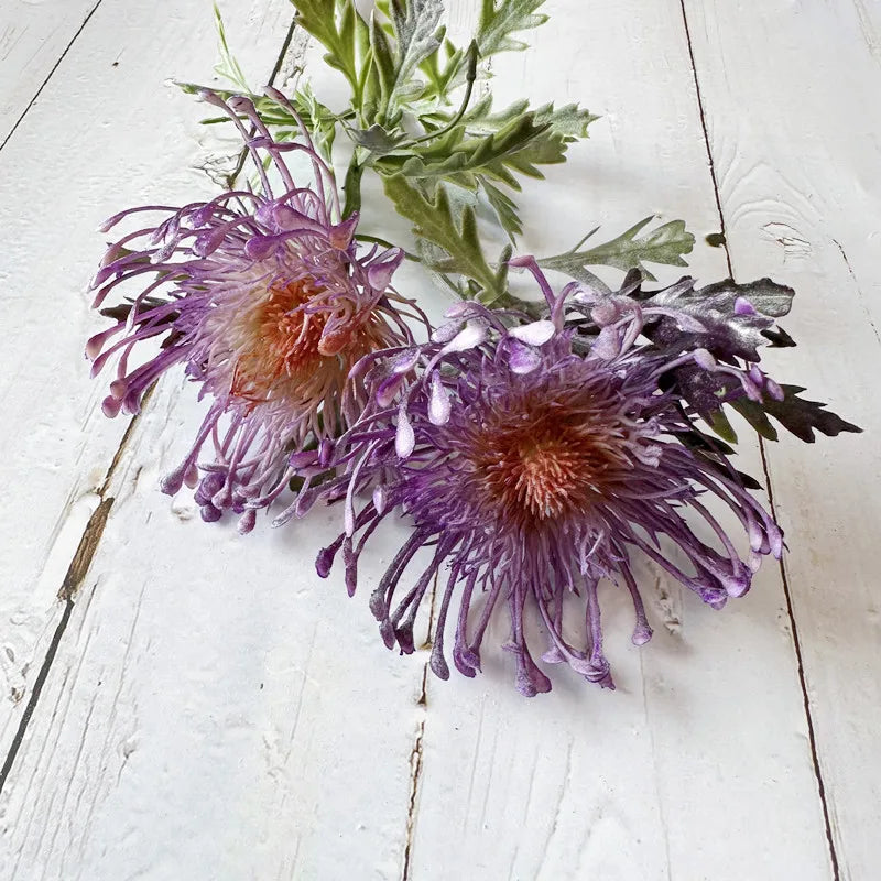 Floravienne Künstliche Chrysantheme 38 cm | große Blüte 10 cm | realistische Deko Blume