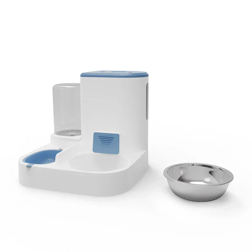 Feedipet Food & Water Dispenser for Cats & Dogs | Automatic Refill | 2-in-1 Bowl Set