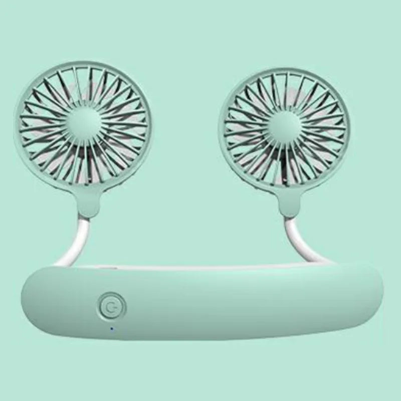 Breezino Mini Halsventilator | USB Wiederaufladbarer Neckband Fan | Tragbarer Lüfter für Sport, Büro & Outdoor 30 cm