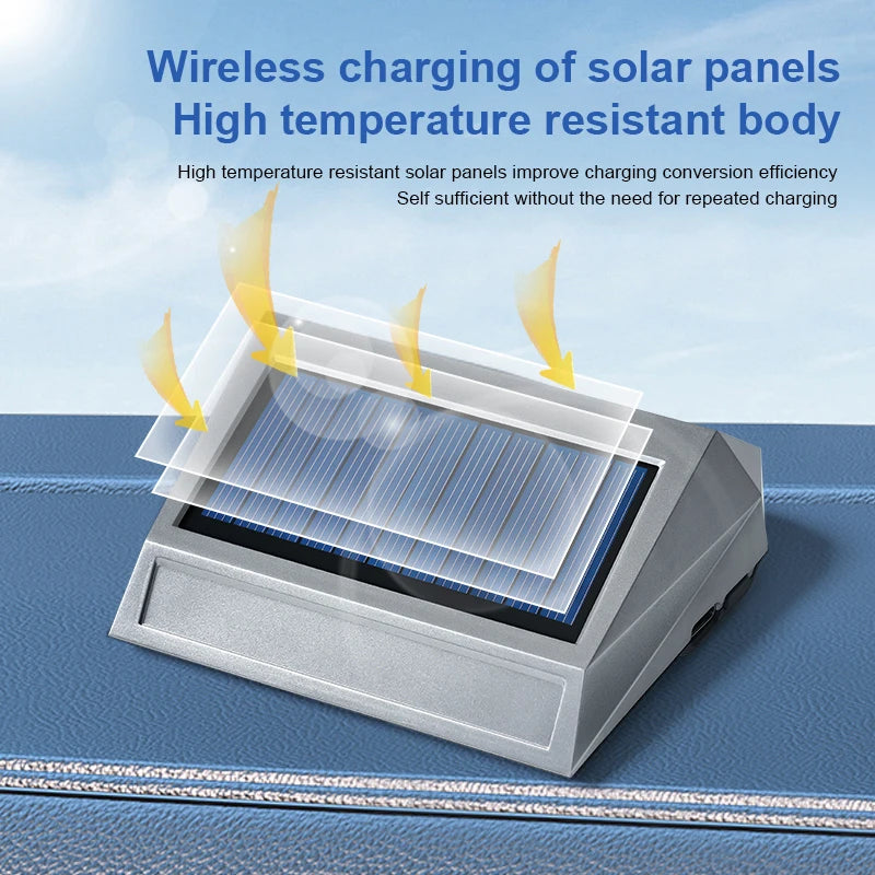 PureDrive | Solarbetriebener Auto-Luftreiniger | Ozon-Luftreiniger mit Vibrationssensor | Geruchsneutralisierung für Fahrzeuge