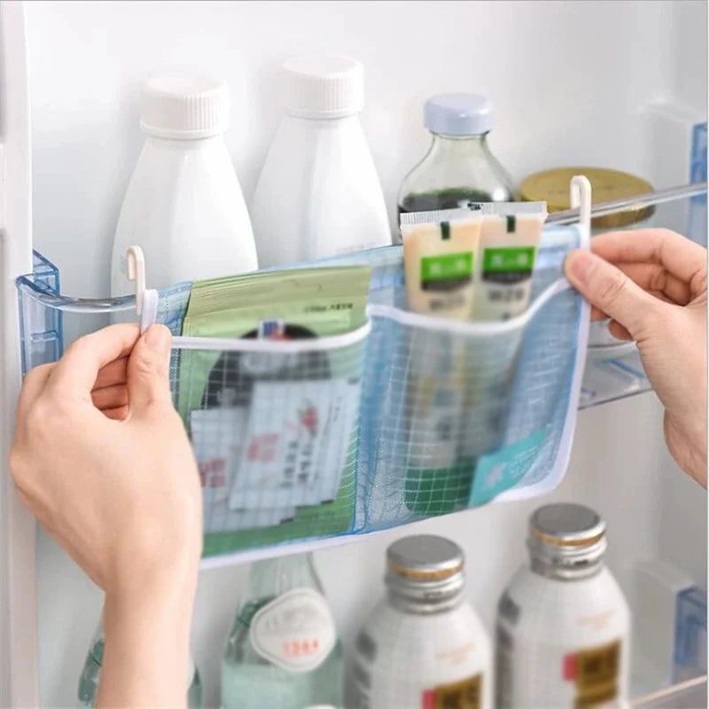 FrigoFlex Kühlschrank Organizer | Atmungsaktives Mesh | PP | Türhängend