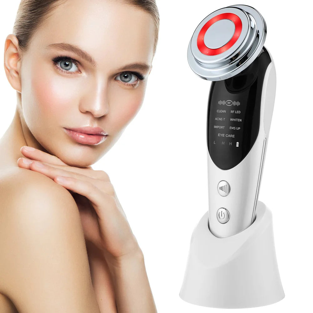 EMS Gesichts- & Halsstraffungsgerät | LED-Lichttherapie | Mikrostrom-Massage | Wiederaufladbar | Dermalisse