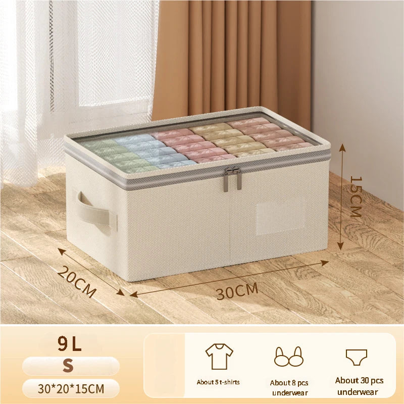 Dormexa Kleider Aufbewahrungsbox mit Deckel | Großes Volumen | Faltbarer Schrank Organizer
