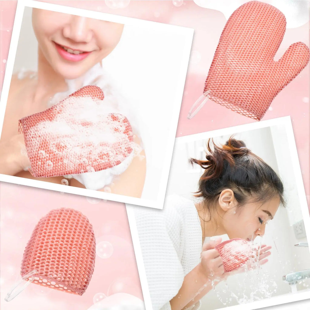 DermaBees Honigwaben Duschhandschuh | Peeling & Massage | Schnelltrocknend | Hautfreundlich