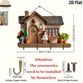 HomeTales Schlüsselbrett Holz Haus Design | Wandhaken & Aufbewahrung | Dekorativ Flur | Kompakt