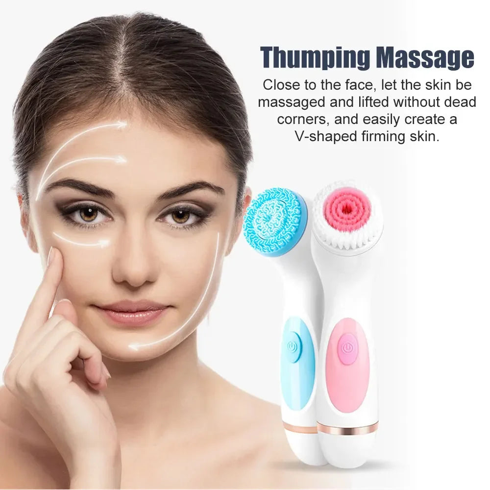 Velunia Elektrische Gesichtsreinigungsbürste 3-in-1 | Sonic-Technologie | Tiefenreinigung & Gesichtsmassage | USB Wiederaufladbar