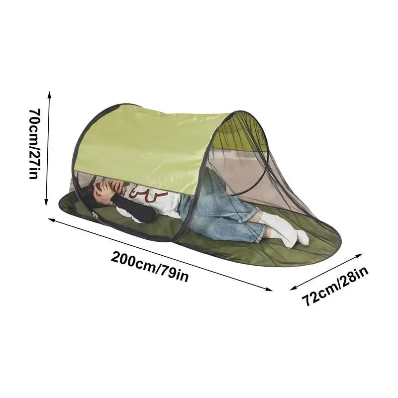 Nexora Pop-Up Moskitonetz Zelt für 1 Person | Faltbar & Tragbar | UV-Schutz & Belüftet für Camping & Bett