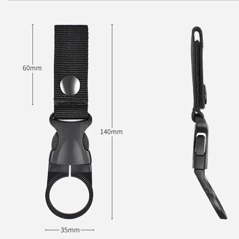 GripLoop | Trinkflaschenhalter Clip | Nylon Karabiner-Halterung | Für Rucksack & Gürtel | 14,5 cm