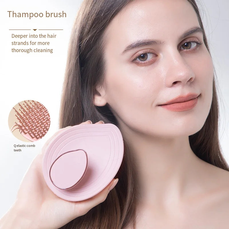 DermaSilk Kopfhaut Massagebürste | Sanfte Reinigung & Peeling | 11 cm Ergonomisches Design