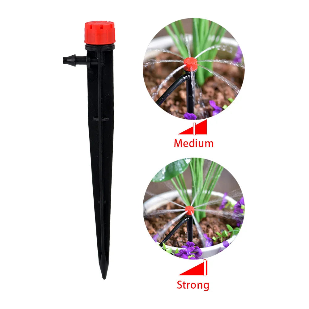 AquaFlex 360 30er Set 360° Sprühdüsen | Einstellbare Garten- & Gewächshaus-Beregnung | Für 4/7 mm Schläuche | Zubehör