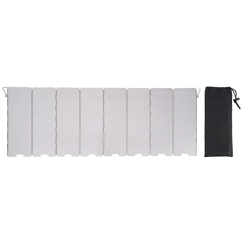 WindGuard Pro | Camping Windschutz für Gaskocher aus Aluminiumlegierung | Faltbar | 8/9/10 Elemente