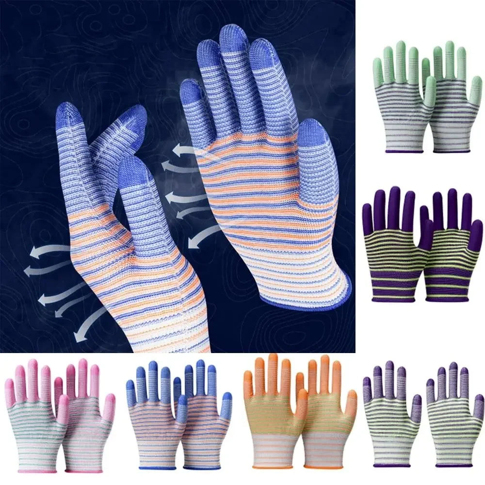 Gripora | Damen Arbeitshandschuhe | Dornenfest & Rutschfest | Atmungsaktive Nylon-Schutzhandschuhe
