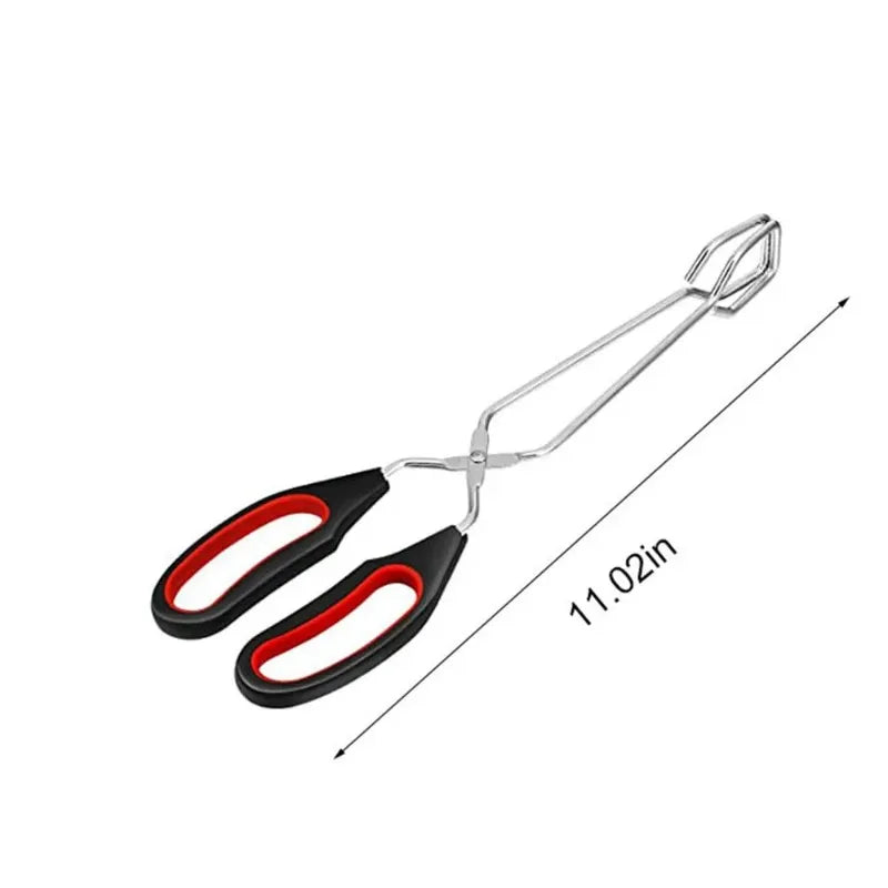 Gripflame Grill Tongs with Scissor Handle | 9/11/12 Inch | Heat Resistant & Non-Slip | BBQ Tongs for Meat, Bread & Vegetables | Ideal for Grill, Kitchen & Outdoor