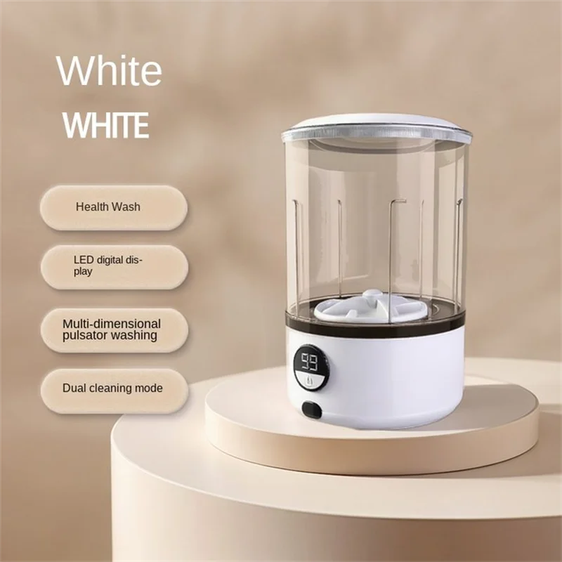 AquaMini Tragbare Mini-Waschmaschine | Vollautomatisch | 2 L Fassungsvermögen | LED-Anzeige