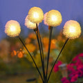 Floraluxa | Solar-Pusteblumen-Gartenleuchte | 6 Leuchtköpfe | Dauerlicht & Blinkmodus | Wetterfest
