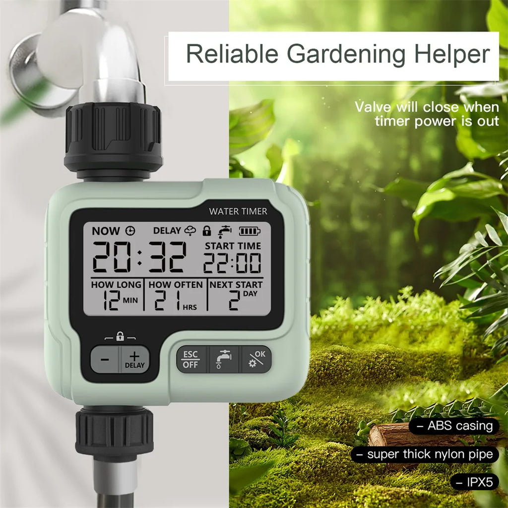 Digitaler Bewässerungstimer | Automatische Gartenbewässerung | Wassersparend & Programmierbar | AquaTiva