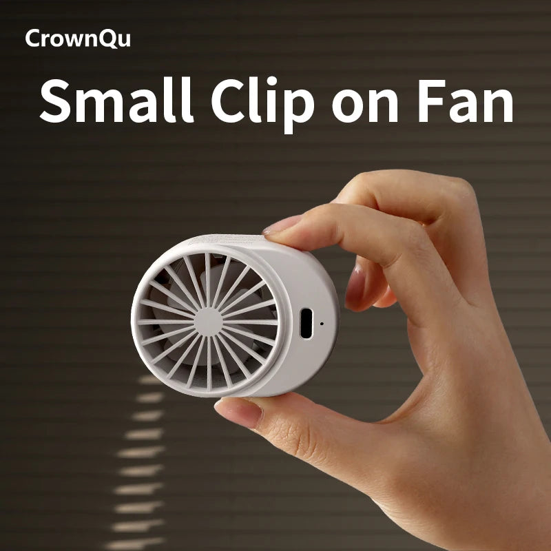 BREEZARO Taillenventilator mit Clip | 360° Verstellbar | 3 Geschwindigkeiten | Wiederaufladbar