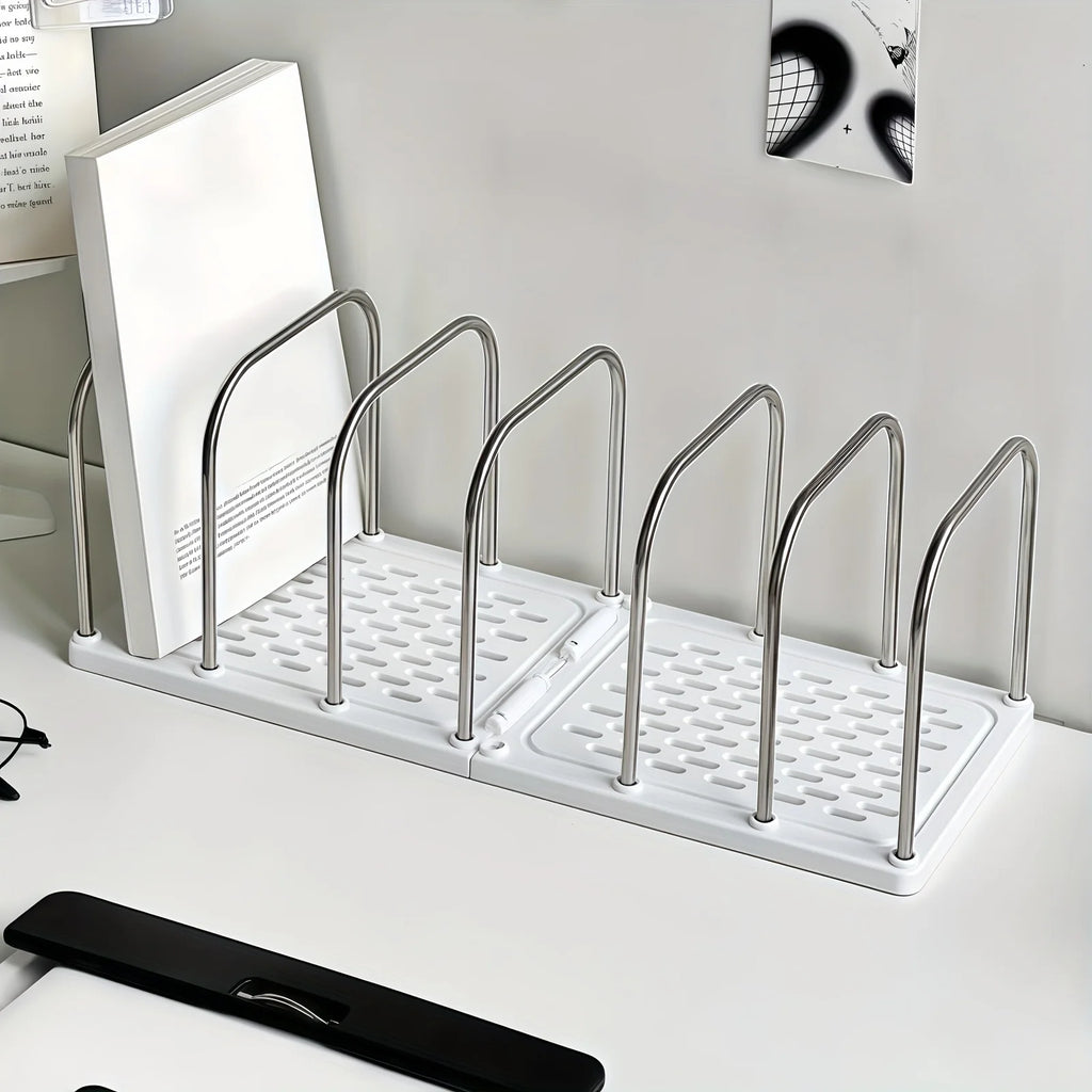 DeskMate Pro Moderner Büro-Organizer | Vertikaler Ablagehalter für Dateien & Bücher | Minimalistisches Design | Kunststoff