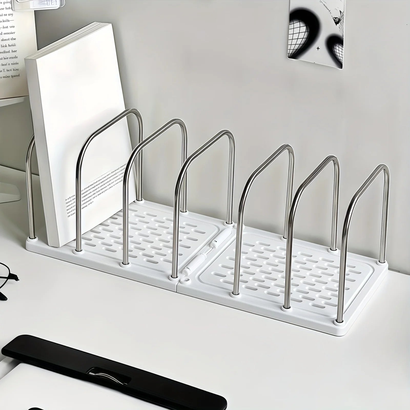 DeskMate Pro Moderner Büro-Organizer | Vertikaler Ablagehalter für Dateien & Bücher | Minimalistisches Design | Kunststoff