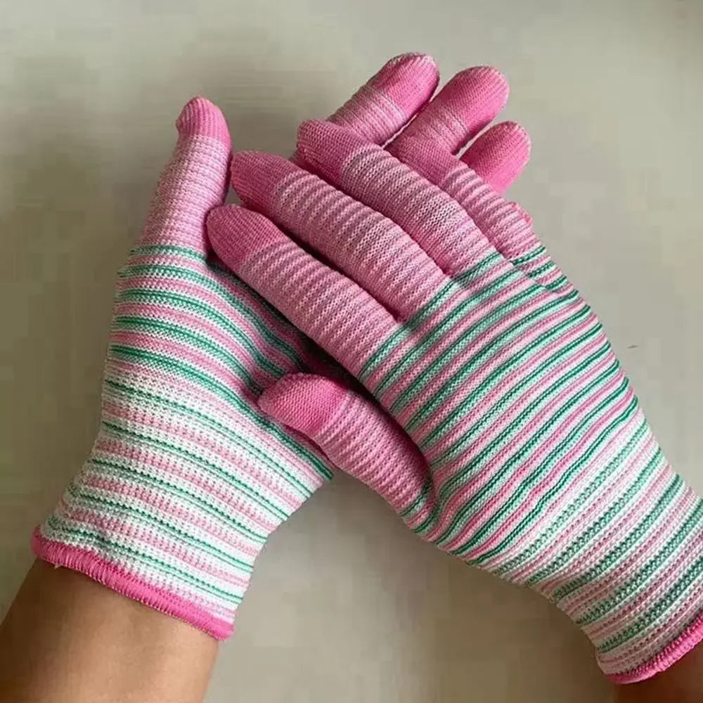 Gripora | Damen Arbeitshandschuhe | Dornenfest & Rutschfest | Atmungsaktive Nylon-Schutzhandschuhe