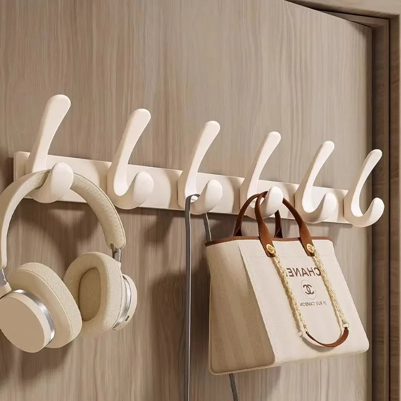 Hookeria Wandhaken Badezimmer & Flur | 10 Haken | Metall & ABS | Rostfrei | Tür- & Wandmontage