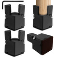 Elevato 4er-Set Verstellbare Möbelfüße | Aluminium | Stuhl, Sofa & Tisch | 5–10 cm Höhe