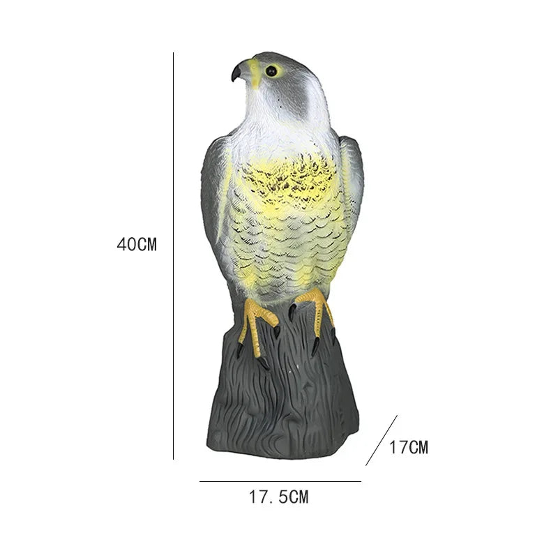 EagleGuard Künstlicher Adler Gartenlockvogel | PE Kunstharz | Falke Attrappe | Outdoor Deko