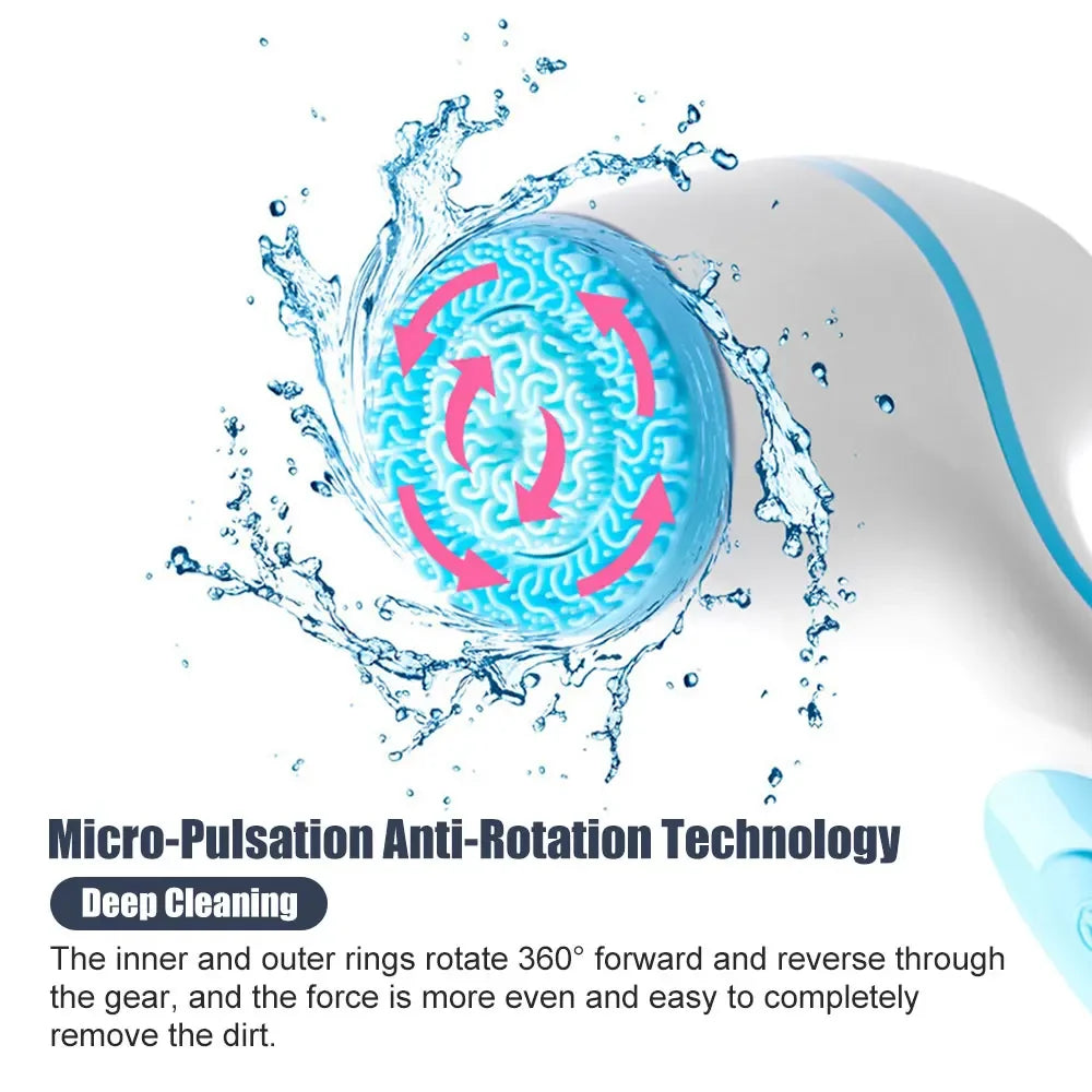 Velunia Elektrische Gesichtsreinigungsbürste 3-in-1 | Sonic-Technologie | Tiefenreinigung & Gesichtsmassage | USB Wiederaufladbar