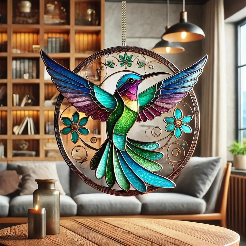 ColibriLuma Kolibri Fensterhänger | Acryl Suncatcher | 8 cm | Bunt | Garten Deko