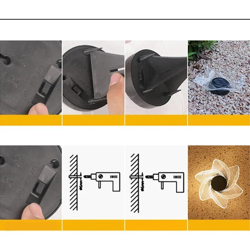 LumiVera | Solar Gartenleuchte mit 12 LEDs | Wasserdicht IP65 | Warmweißes LED-Licht | Für Garten, Balkon & Wege