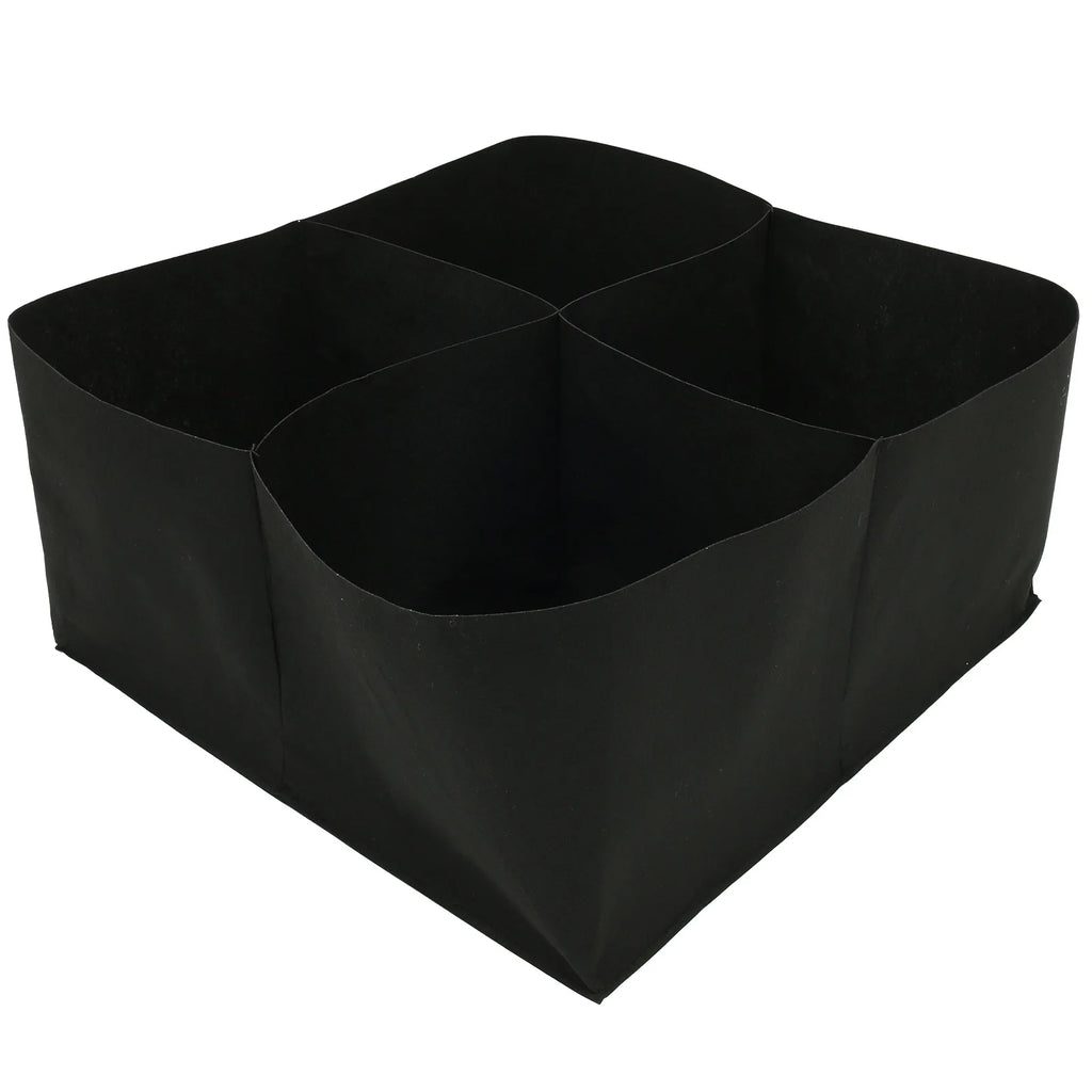 Growvera Hochbeet Pflanzsack | 8 Fächer | Filz Schwarz | 180x90x30 cm